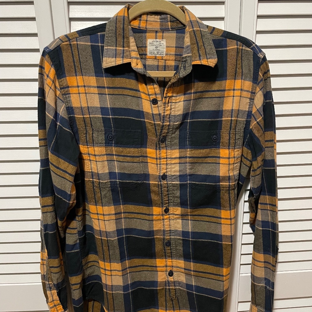 J.Crew Soft Cotton Plaid Flannel Men's Small - Picture 3 of 6